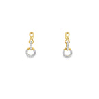 0.16Ct 10K Yellow Gold Diamond Gold Drop Earrings