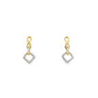 0.16Ct 10K Yellow Gold Diamond Drop Earrings