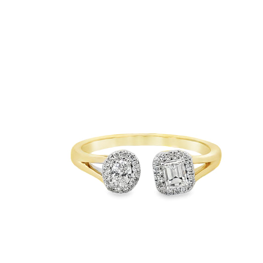 0.31Ctw 14K Yellow Gold Diamond Fashion Ring Size 7 1.4Dwt