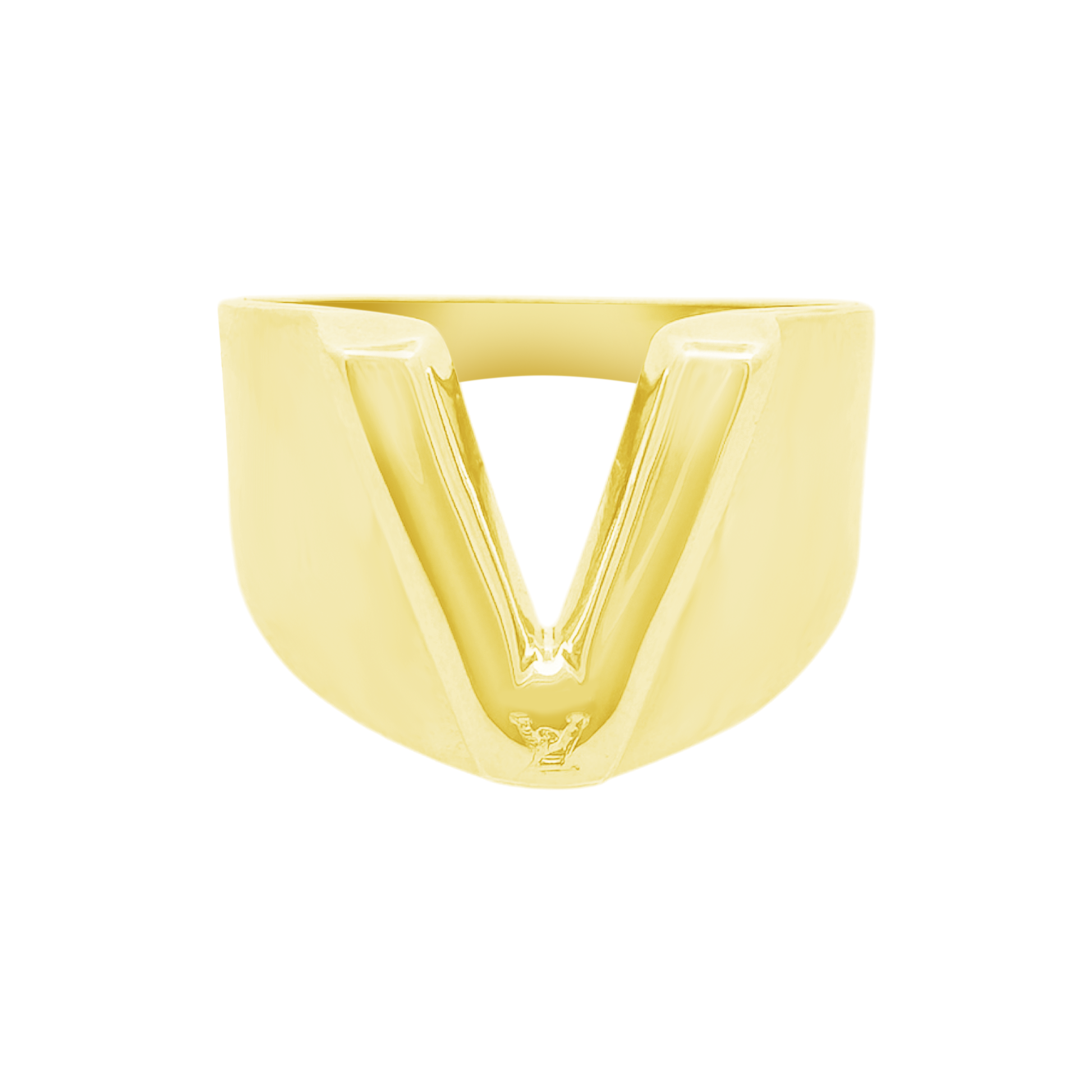 10K Yellow Gold "V" Style Fashion Ring Size 8 2.0Dwt