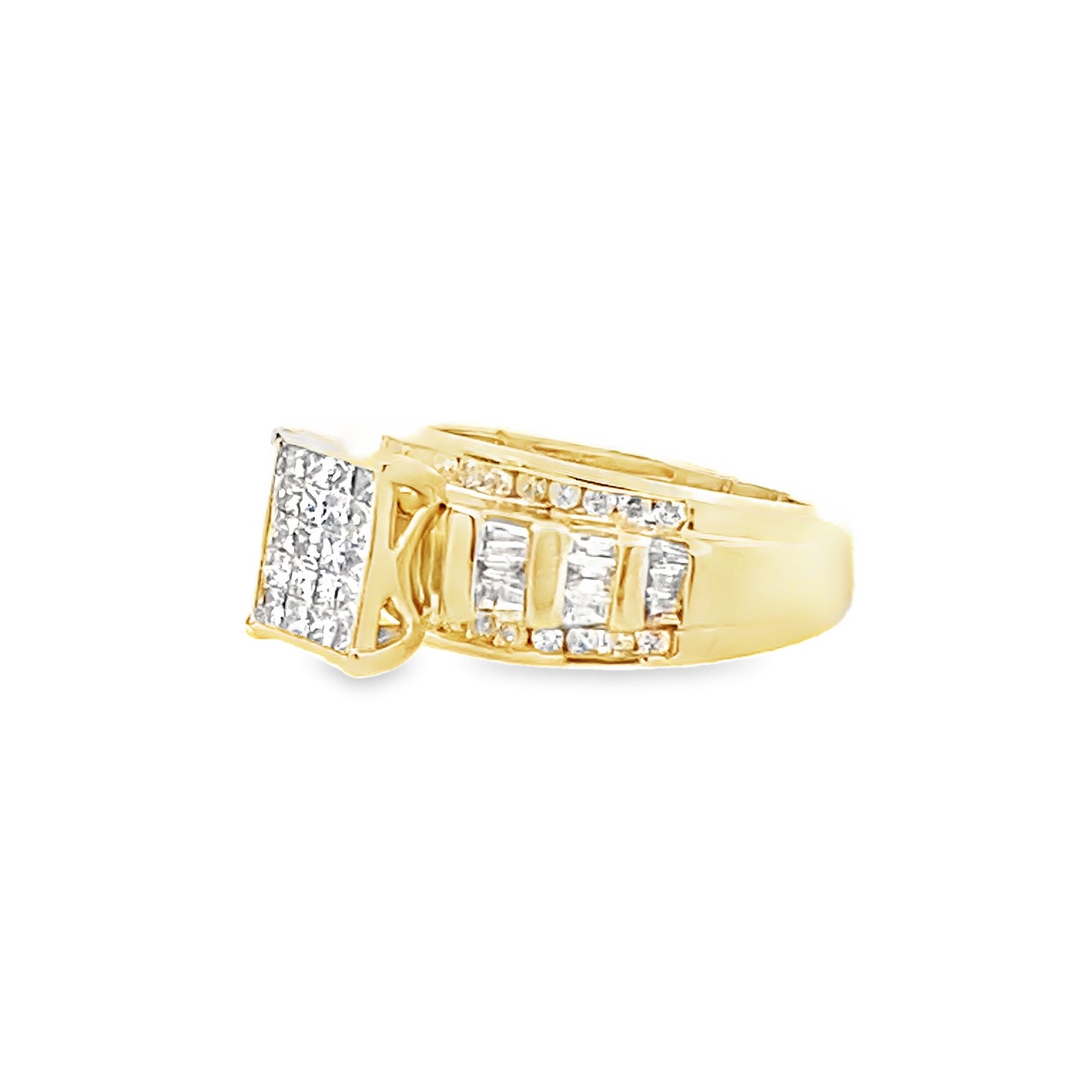 10K Yellow Gold Diamond Engagement Ring Size 6 2.5Dwt