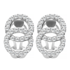14K White Gold Omega Diamonds Earrings 3.8Dwt