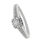 0.19Ct 14K White Gold Diamond Engagement Rings Size 7 1.4Dwt