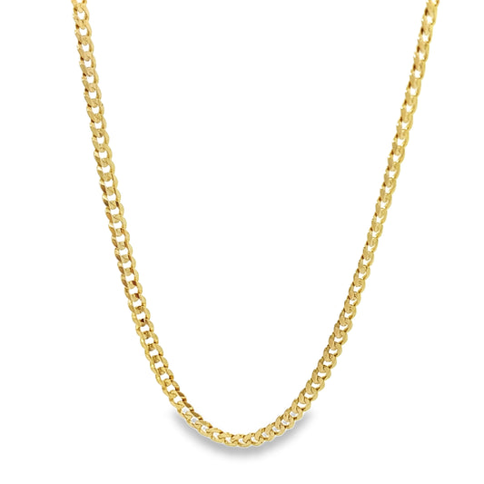 14K Yellow Gold Curb Link Chain 4Mm 26In 9.3Dwt