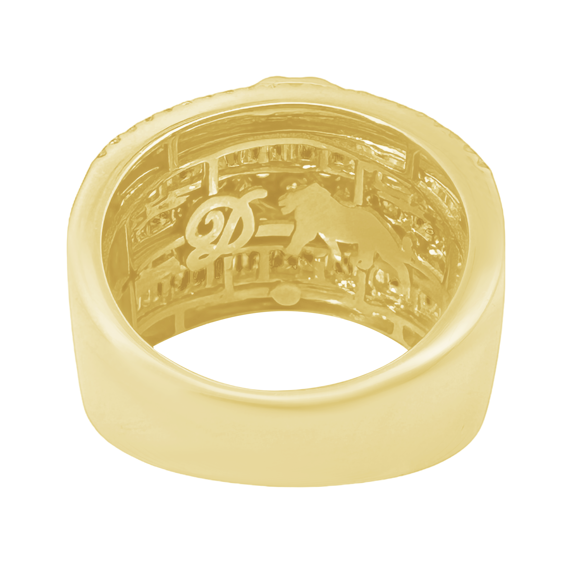 1.80Ctw 10K Yellow Gold Diamond Fashion Ring Size 7 5.3Dwt