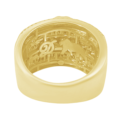 1.80Ctw 10K Yellow Gold Diamond Fashion Ring Size 7 5.3Dwt