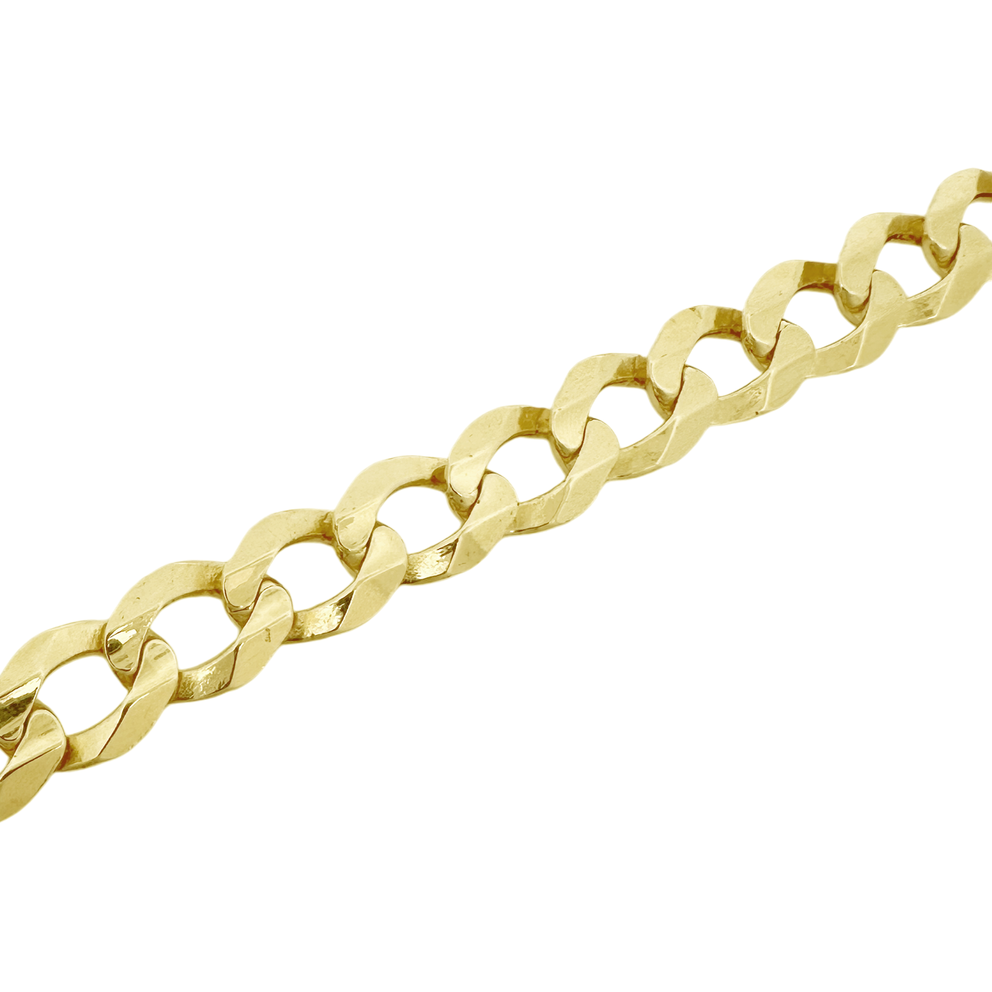 14K Yellow Gold Italian Curb Link Bracelet 11Mm 9In 19.1Dwt