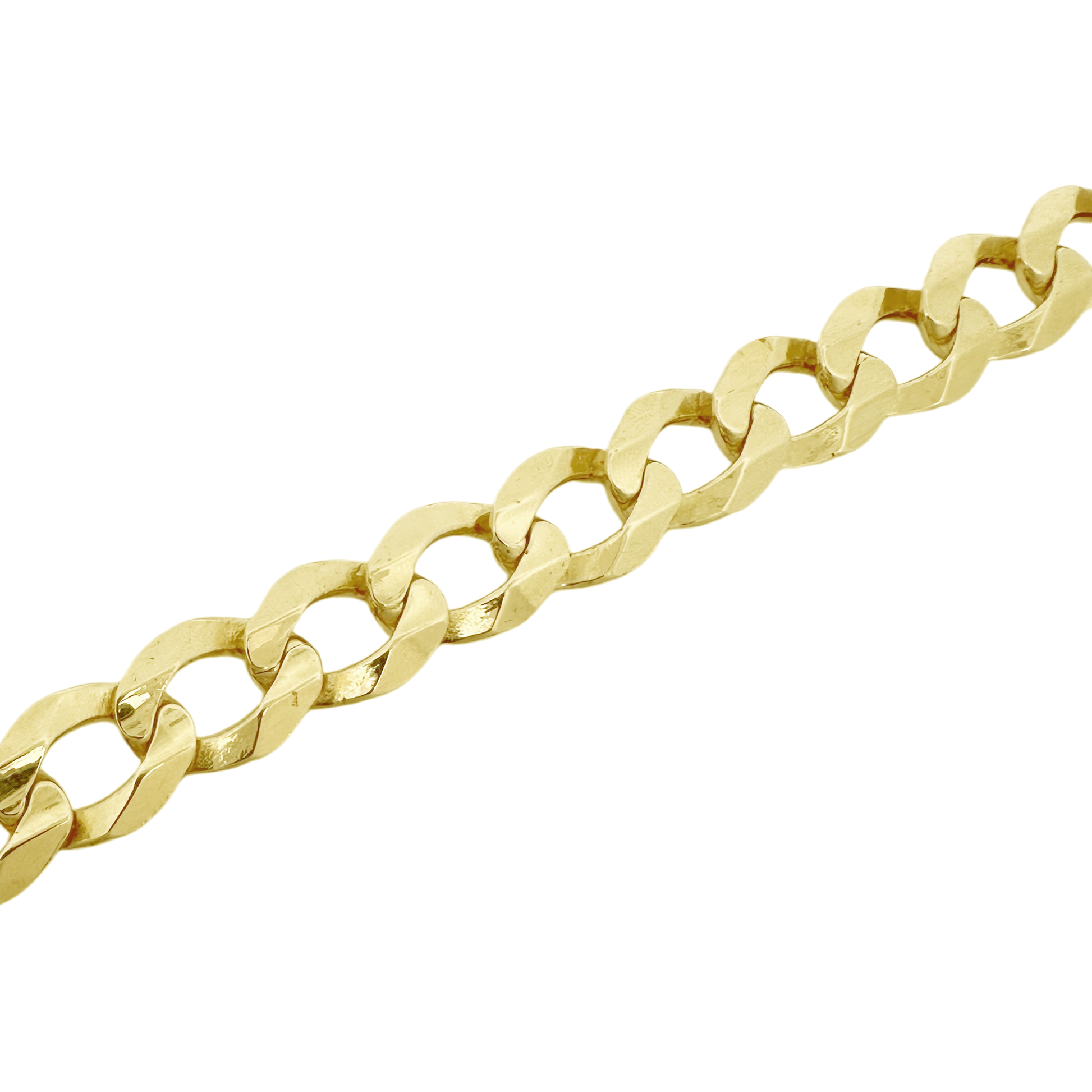 14K Yellow Gold Italian Curb Link Bracelet 11Mm 9In 19.1Dwt