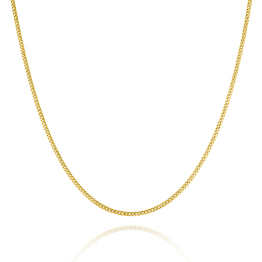 14K Yellow Gold Lobster Clasp Cuban Link Chain 2Mm 20In 5.1Dwt