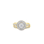 0.50Ct 14K Yellow Gold Diamond Wedding Set Ring Size 7 3.1Dwt