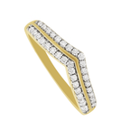 0.21Ctw 14K Yellow Gold Diamond Wedding Band Size 7 1.5Dwt