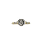 0.20Ctw 10K Yellow Gold  Diamond Round Fashion Ring Size 7