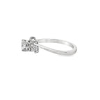 0.75Ct 14K White Gold Diamond Fashion Ring Size 7 1.8Dwt