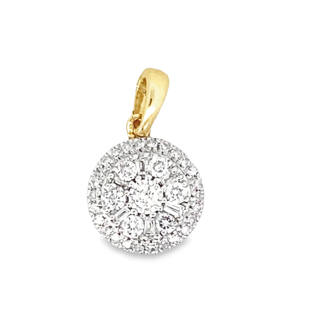 0.25Ctw 14K Yellow Gold Round Diamond Pendant