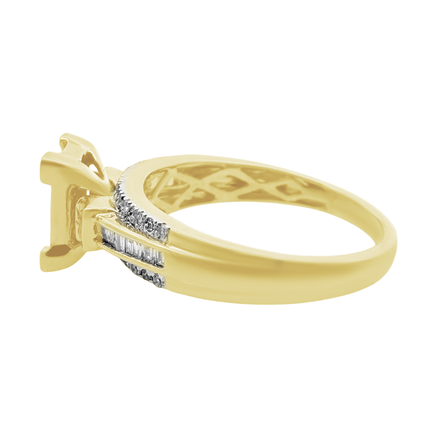 0.50Ctw 10K Yellow Gold Diamond Engagement Ring Size 7 1.9Dwt