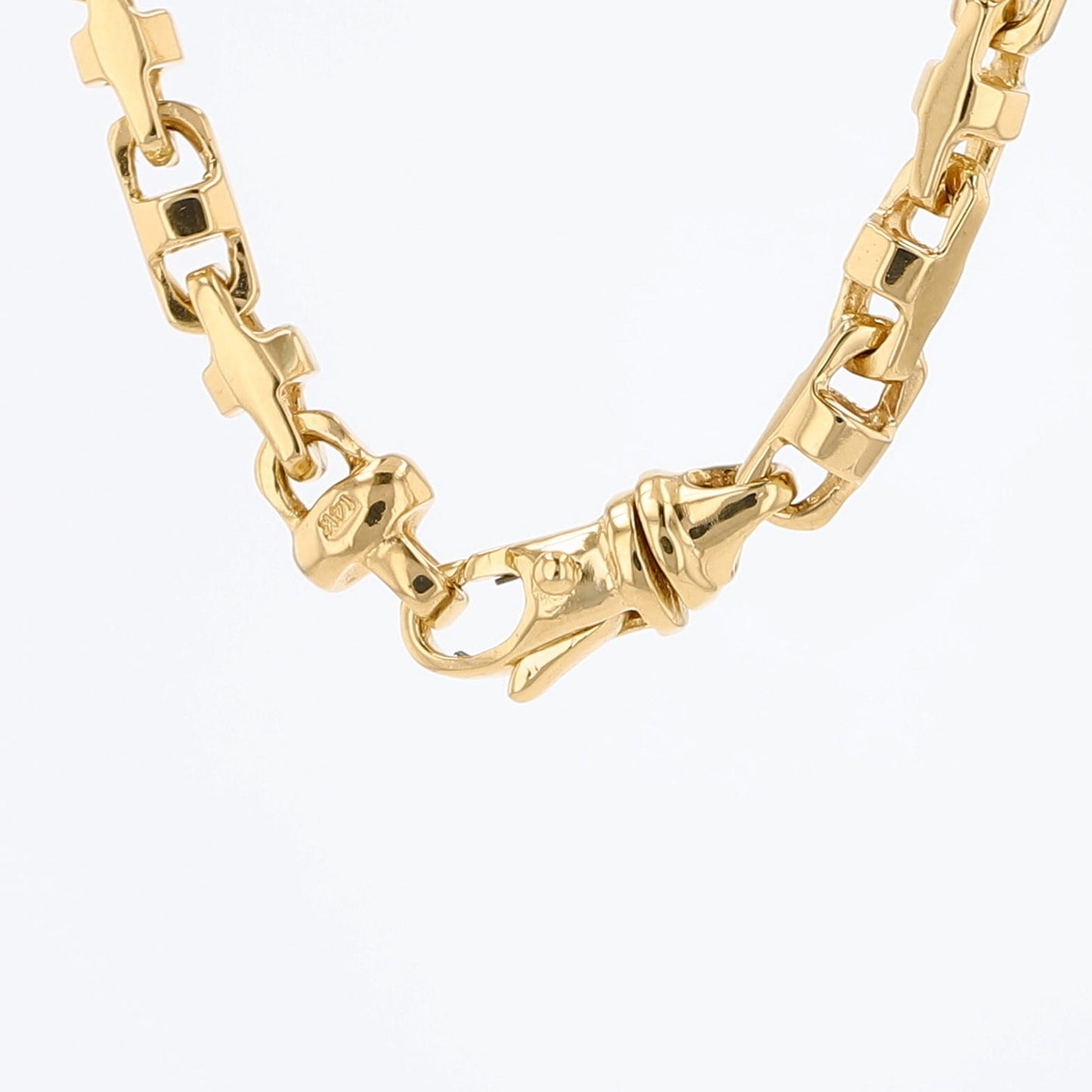 14K Yellow Gold Free Form Link Chain 5Mm 24In 46.6Dwt