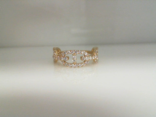 0.55Ct 14K Yellow Gold Diamond Link Ring Size 7 2.0Dwt

JC
