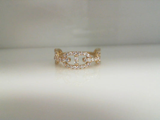 0.55Ct 14K Yellow Gold Diamond Link Ring Size 7 2.0Dwt

JC