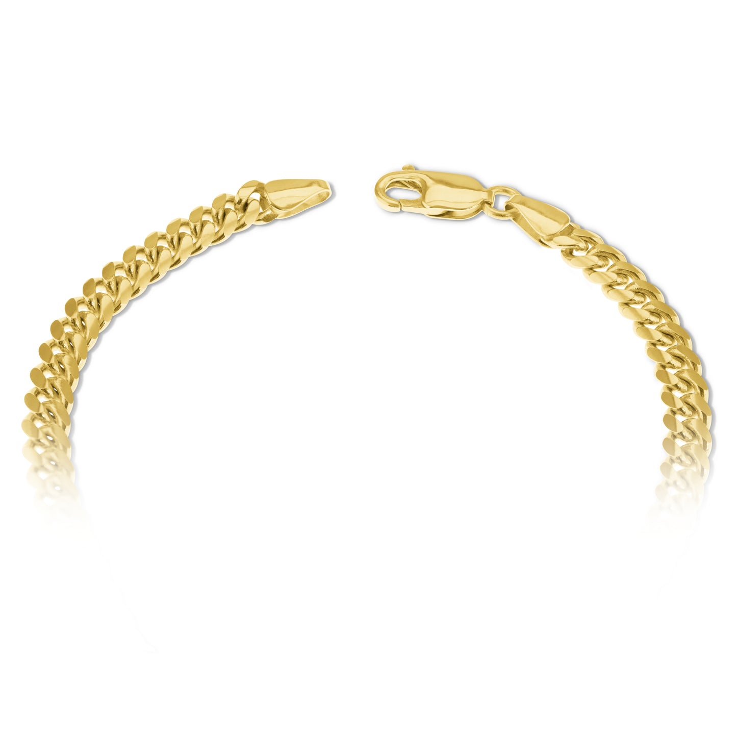 10K Yellow Gold Cuban Link Bracelet 4Mm 7In 4.9Dwt