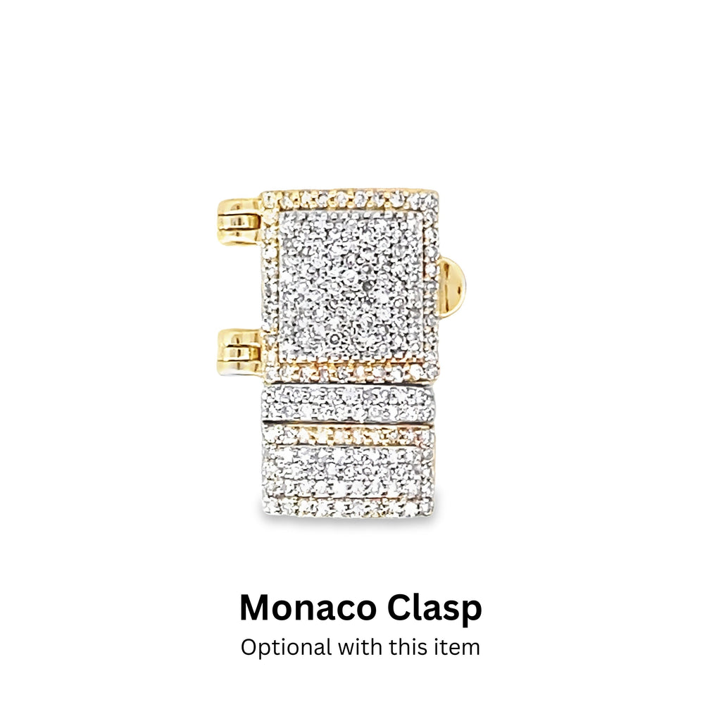 10K Yellow Gold Triple Clasp Cuban Link Chain 8.5Mm 24In 75.2Dwt