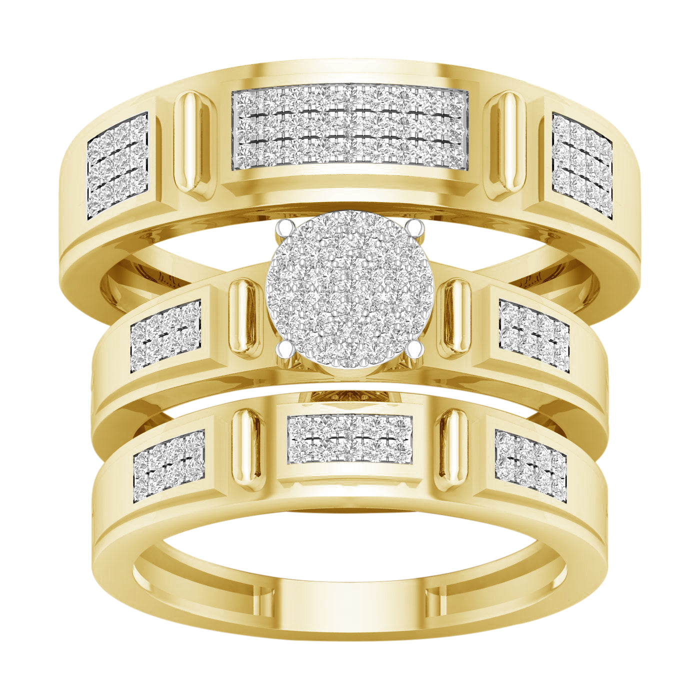 10K 0.50ct Diamond Trio Set