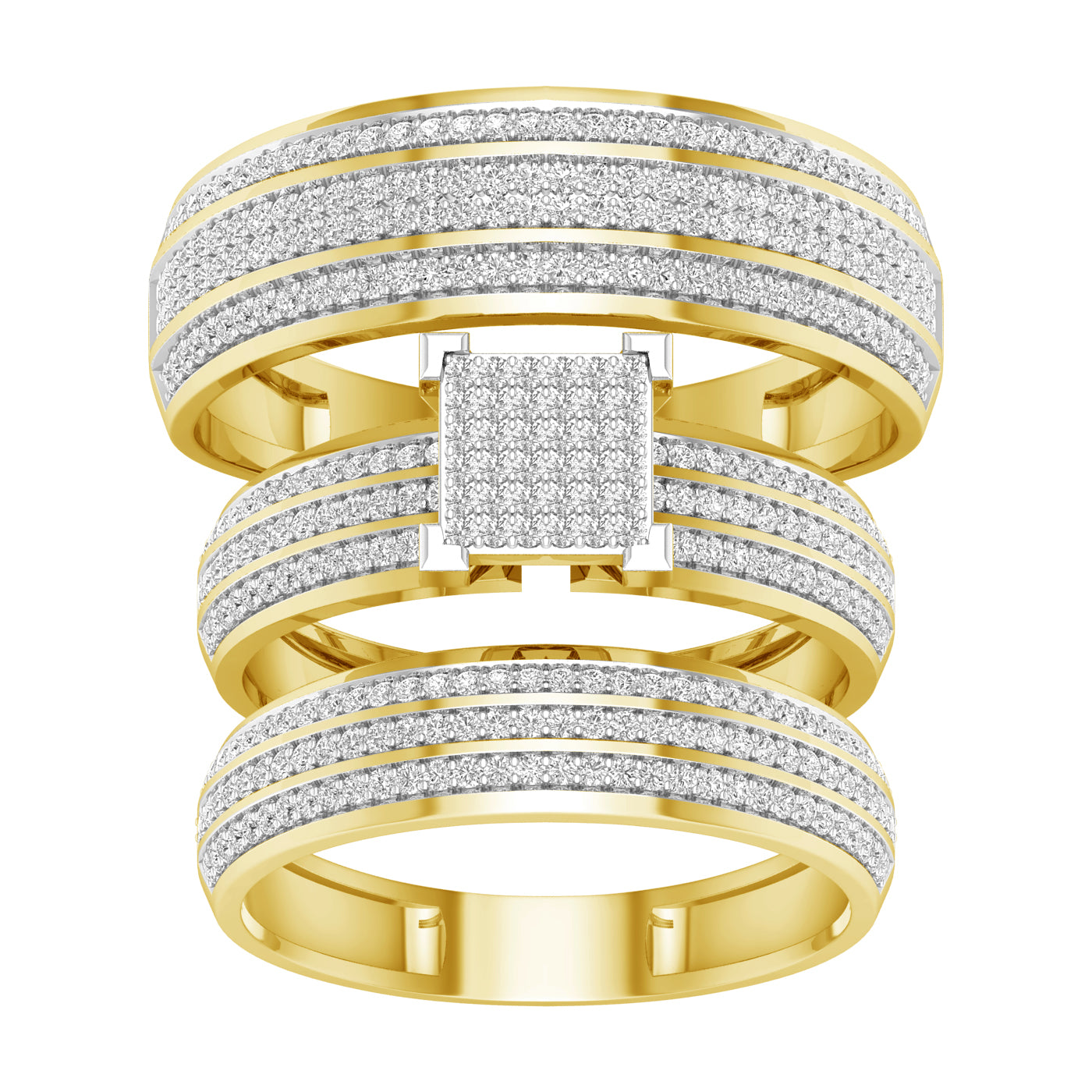 10K 1.00ct Diamond Trio Set