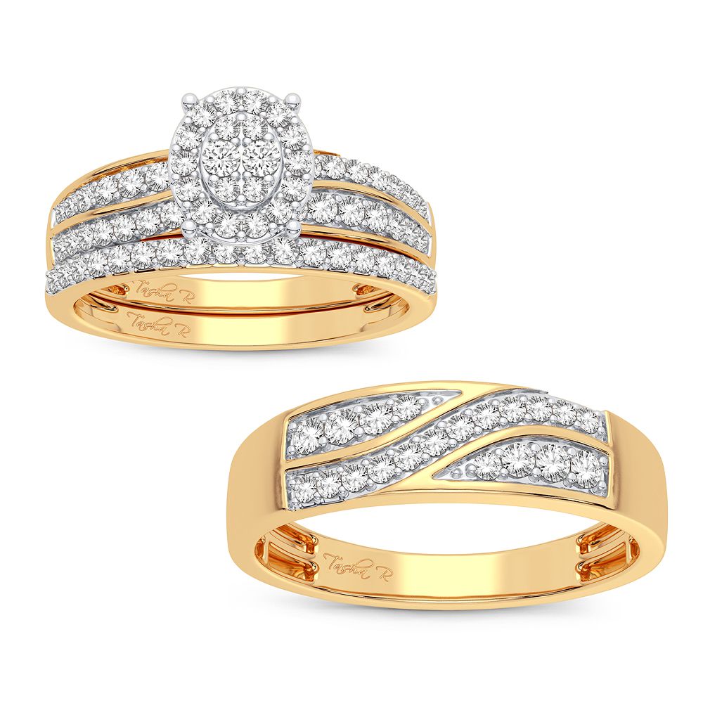 14K 0.83CT DIAMOND TRIO SET