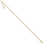 14k Fancy Link 9in with 1in ext Anklet