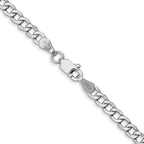 14k WG 3.35mm Semi-Solid Curb Chain