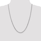 14k WG 3.35mm Semi-Solid Curb Chain