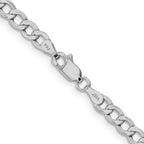 14k WG 4.3mm Semi-Solid Curb Chain