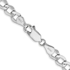14k WG 5.25mm Semi-Solid Curb Chain