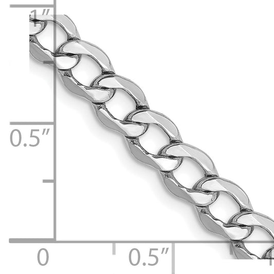 14k WG 5.25mm Semi-Solid Curb Chain