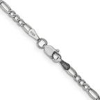 14k WG 2.5mm Semi-Solid Figaro Chain