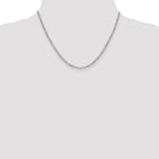 14k WG 2.5mm Semi-Solid Figaro Chain