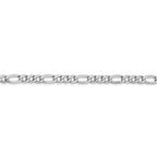 14k WG 3.5mm Semi-Solid Figaro Chain