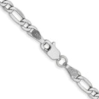 14k WG 3.5mm Semi-Solid Figaro Chain
