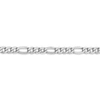 14k WG 5.75mm Semi-Solid Figaro Chain