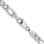 14k WG 5.75mm Semi-Solid Figaro Chain