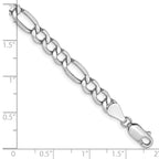 14k WG 5.75mm Semi-Solid Figaro Chain