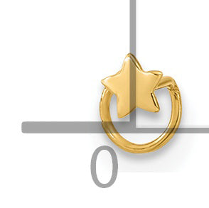 14K 22 Gauge Star Nose Ring Body Jewelry