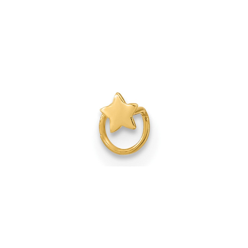 14K 22 Gauge Star Nose Ring Body Jewelry
