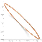 14k 1.5mm Rose Gold Diamond-Cut Slip-on Bangle Bracelet