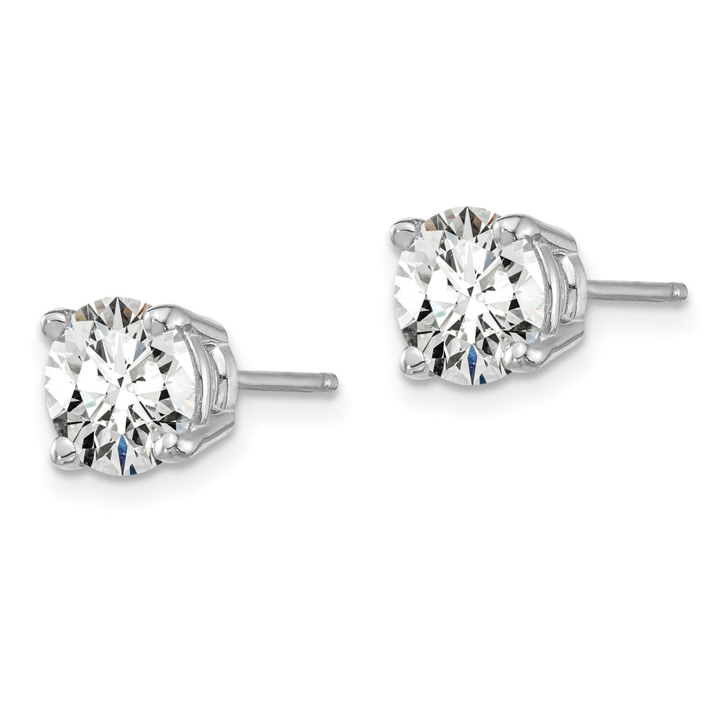 14K White Gold Lab Grown Diamond 1 1/2ctw SI1/SI2, G H I, 4 Prong Earrings