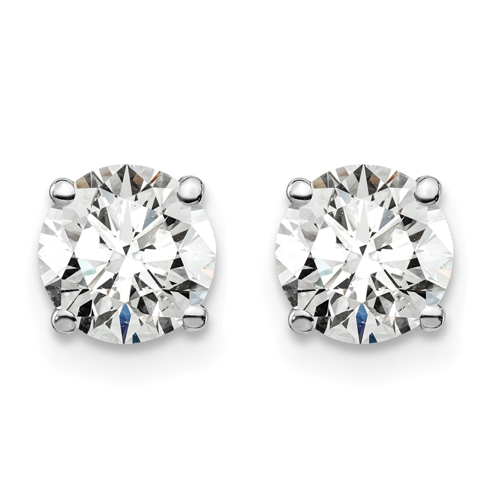 14K White Gold Lab Grown Diamond 1 1/2ctw SI1/SI2, G H I, 4 Prong Earrings