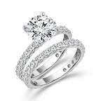 Diamond Bridal Set 1 Ct Center RD 14k White Gold