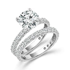 Diamond Bridal Set 1 1/2 Ct Center RD 14k White Gold