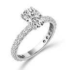 Diamond Bridal Set 1 Ct Center OV 14k White Gold