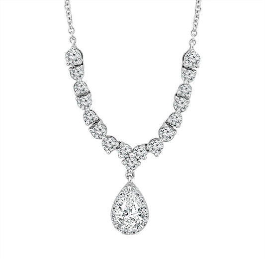 Diamond Fashion Necklaces 1.50 Ct tw  14k White Gold