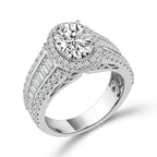 Diamond Bridal Set 2 Ct Center OV 14k White Gold